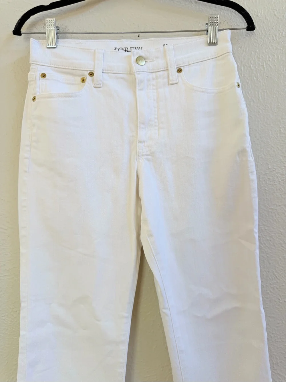 NWT J Crew bright white straight jeans